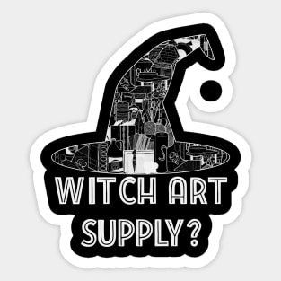 Witch Hat Art Supply Sticker